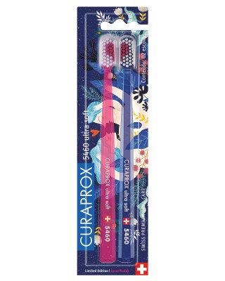 Зубная щетка CURAPROX DUO Love ultrasoft набор -2 шт