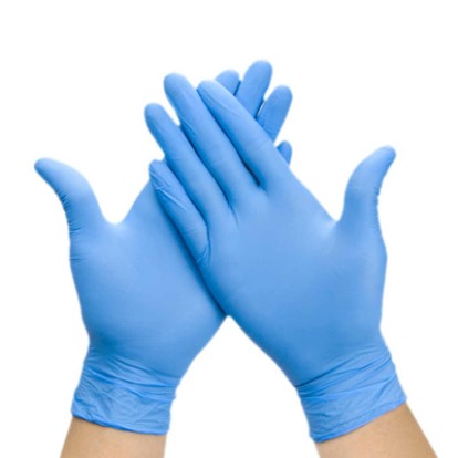 Нитриловые текстурированные перчатки Blossom, XS, голубые, 50 пар