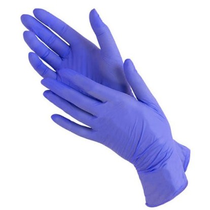 Текстурированные нитриловые перчатки BENOVY S, васильковый цвет, 50 пар