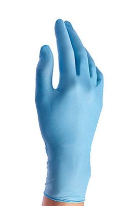 Нитриловые текстурированные перчатки Blossom, XL, голубые, 50 пар