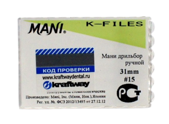 К-Файл / K-Files №15, 31мм, (6шт), Mani / Япония