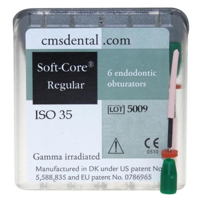 Эндодонтические обтураторы для пломбирования корневых каналов Soft-Core Regular № 35, 6 штук
