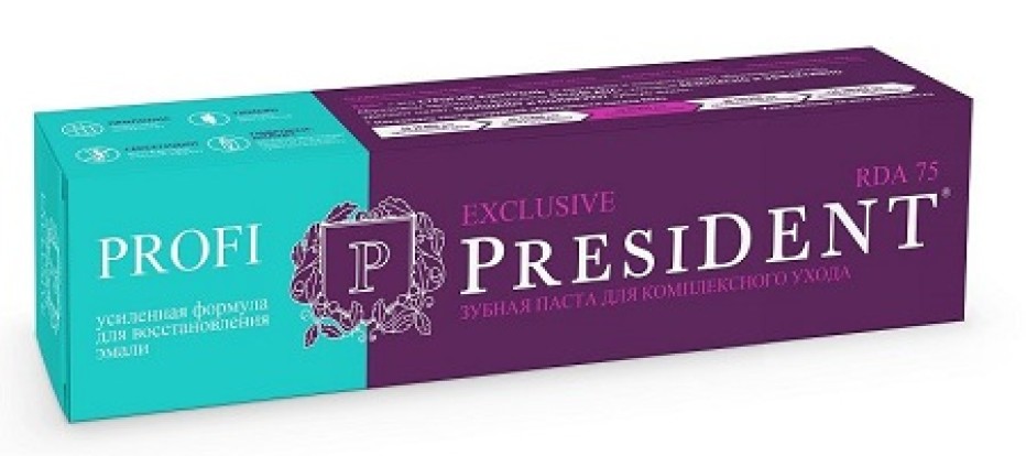 Зубная паста PROFI Exclusive, 50 мл (PRESIDENT)