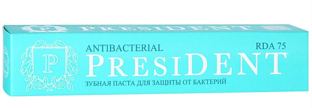 Зубная паста Antibacterial, 50 мл (PRESIDENT)