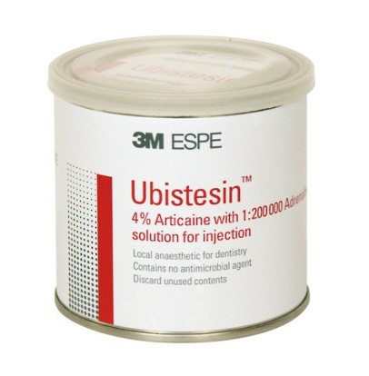 Убистезин (Ubistesin)  40мг+ 5 мкг/мл, упак  50 карт по 1,7мл.(3М Дойчланд ГмбХ)/Германия