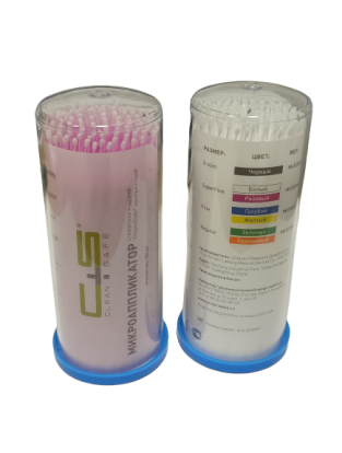 Clean+Safe SuperFine (1мм) - аппликаторы, белые, розовые (100шт), Lakong Medical Devices Co., Ltd / Китай
