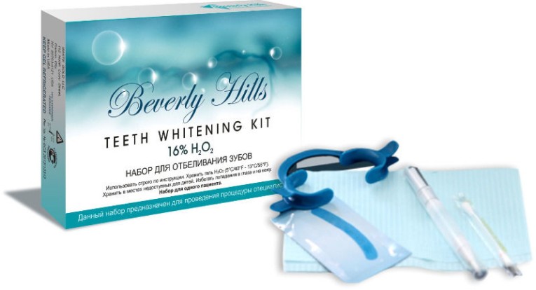 Беверли Хилз Beverly hills - TEETH WHITENING KIT 16% проф. набор стоматол. для отбеливания зубов/США