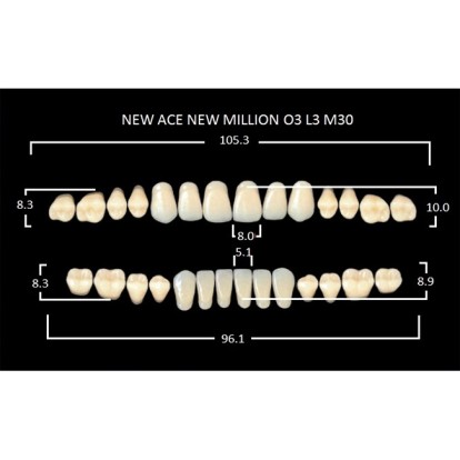 Зубы планка 28 шт MILLION NEW ACE O3/A1