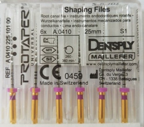 Машинные файлы Протейпер S1 (Dentsply), 6 штук