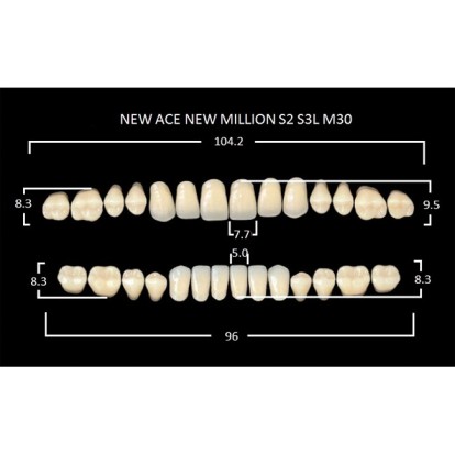 Зубы планка 28 шт MILLION NEW ACE S2/A3