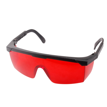 Антизапотевающие красные защитные очки DJ-11 в черной оправе