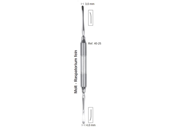 Распатор MOLT 40-25, 3,0-4,0, ручка DELUXE диаметром 10 мм