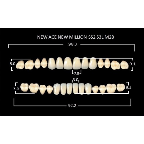 Зубы планка 28 шт MILLION NEW ACE SS2/A1