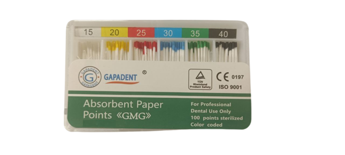 Бумажные штифты GMG 04 №15-40, (100шт), GAPADENT / Китай