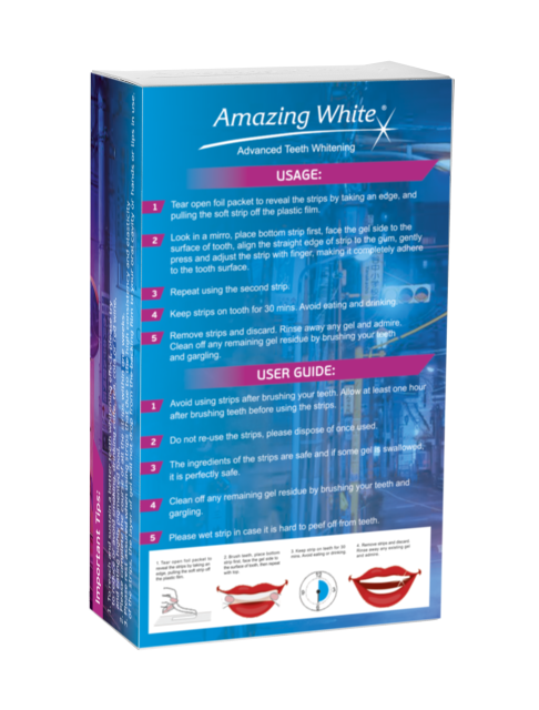 Амазинг Amazing white   Strips кислородные полоски 7 саше (США)